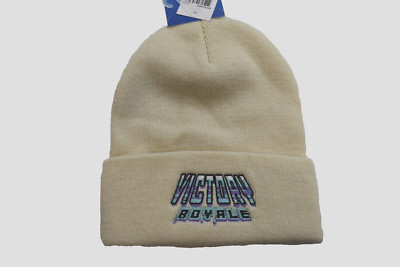 Neff x Fortnite Mens Victory Royal Cream Beanie New With Tags