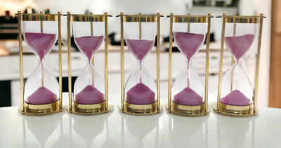 5 Stück Messing Sand Timer 5 Minuten Sanduhr Uhr Timer für Küche Wohnkultur