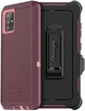Case for Samsung Galaxy A51 5G OtterBox Defender Series + Holster, HAPPY PURPLE