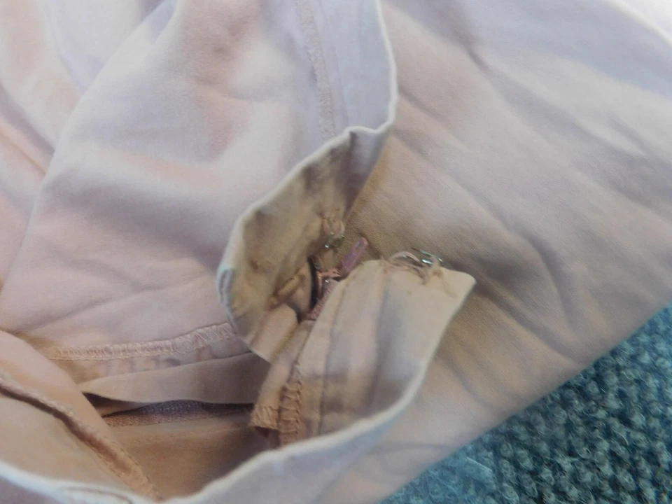 Jones New York Mujer Pantalones 12 Rosa Recto Country Chino Vintage Clásico Foto 4 de 4