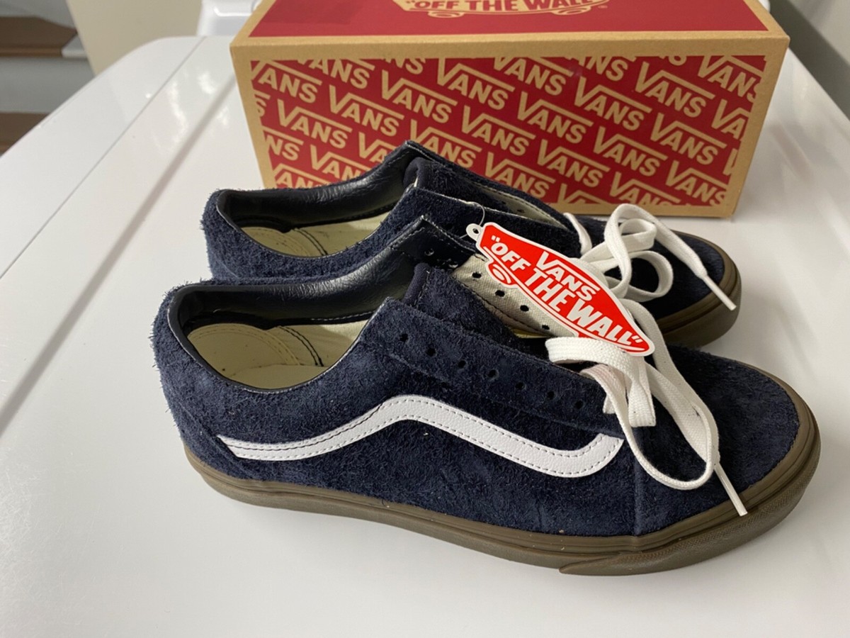 NEW Vans Authentic Men 8 Women 9.5 Unisex Gum Dark Navy Hairy 