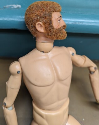 Vintage 1964 GI Joe Hasbro 12” Sea Adventurer Figure, Red Fuzz