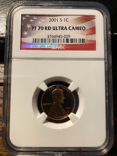 2001 S LINCOLN CENT NGC PF70 RD ULTRA CAMEO