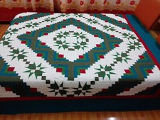 Queen Size Star Patchwork Quilt J-98