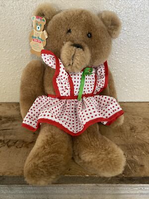 Hallmark Bea bear 1984 plush doll figure Christmas Tags