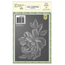 Lisa Horton Crafts A6 Embossing Folder And Die-Tea Rose Pack of 1