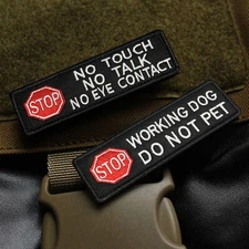 MORTHOME M Service Dog Vests/Harnesses Patch Emblem Embroidered Fastener Hook