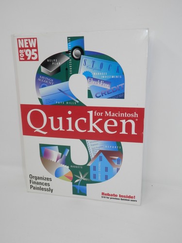 Quicken for Macintosh Version 5 New for 95 • 3.5" Floppy Big Box Software Intuit - Picture 11 of 16