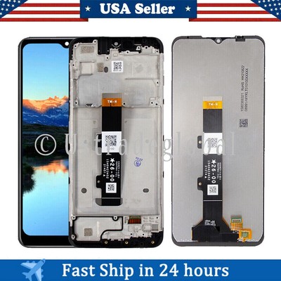 For Tracfone Motorola moto g Pure XT2163DL LCD Touch Screen Digitizer ± Frame