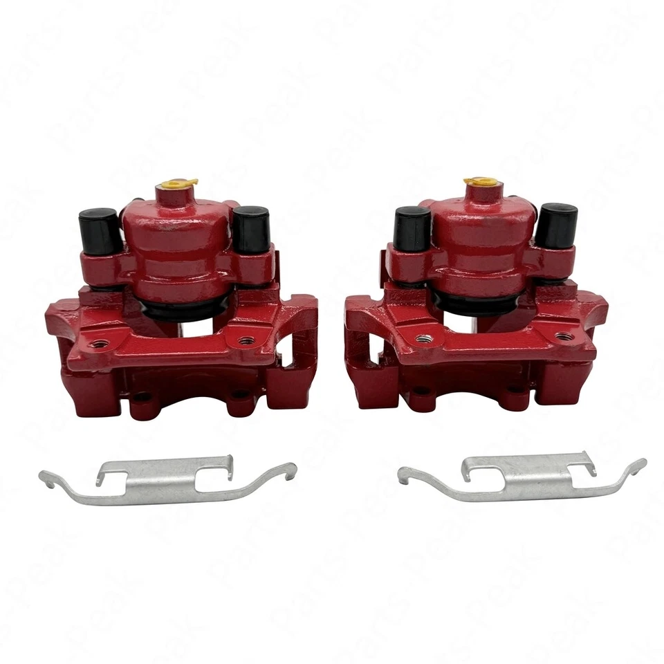 Red Pair 2 Rear Brake Calipers w/ Bracket for BMW X1 328xi 323i 325i 328i xDrive - Image 4 of 4