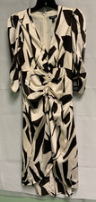 Express geometric hi-lo womens dress. Sz XS ruched sleeve/waist