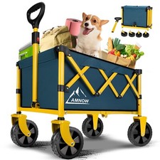 Collapsible Wagon Cart with Wheels Foldable, Folding Wagons Carts w... Fast Ship