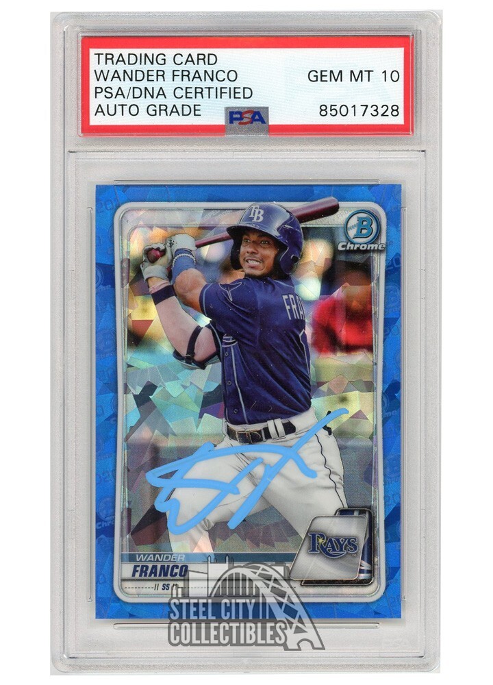 Wander Franco 2020 Bowman Chrome Sapphire Auto #BCP-1 PSA/DNA 10 (Light Blue) 