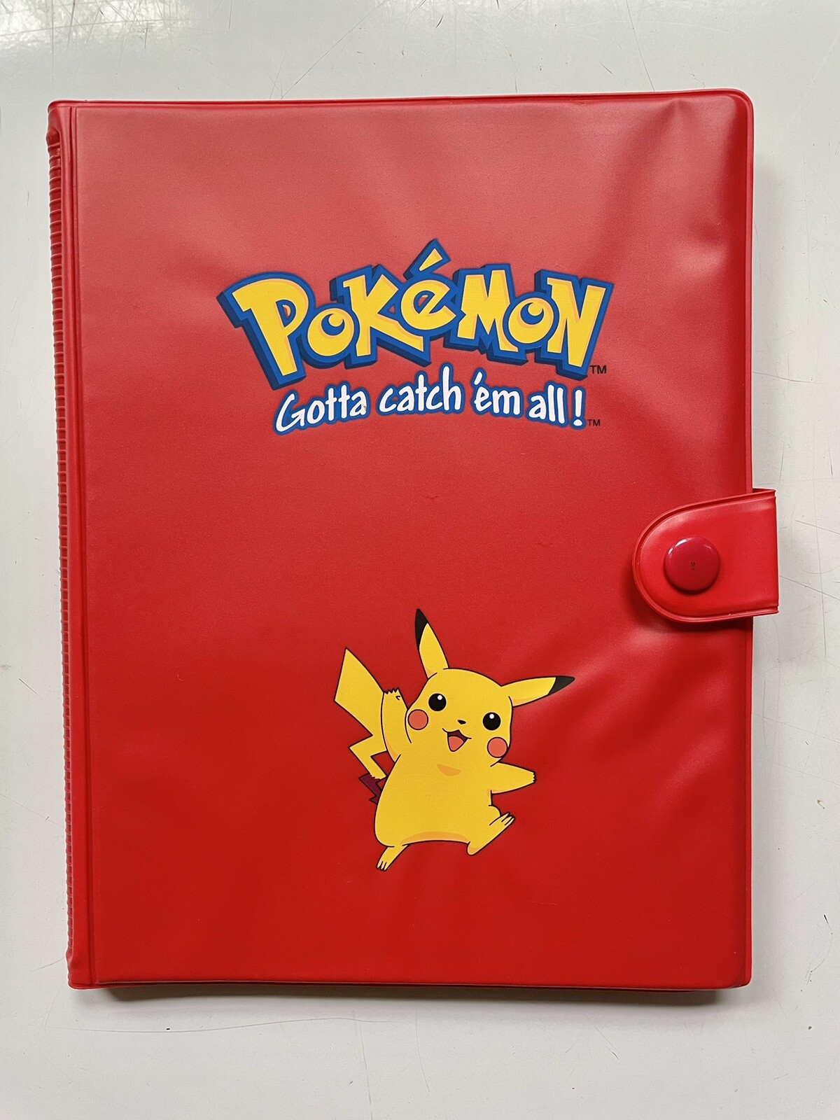 Vintage Red Pokemon TCG Binder With Pikachu By ToySite New Original