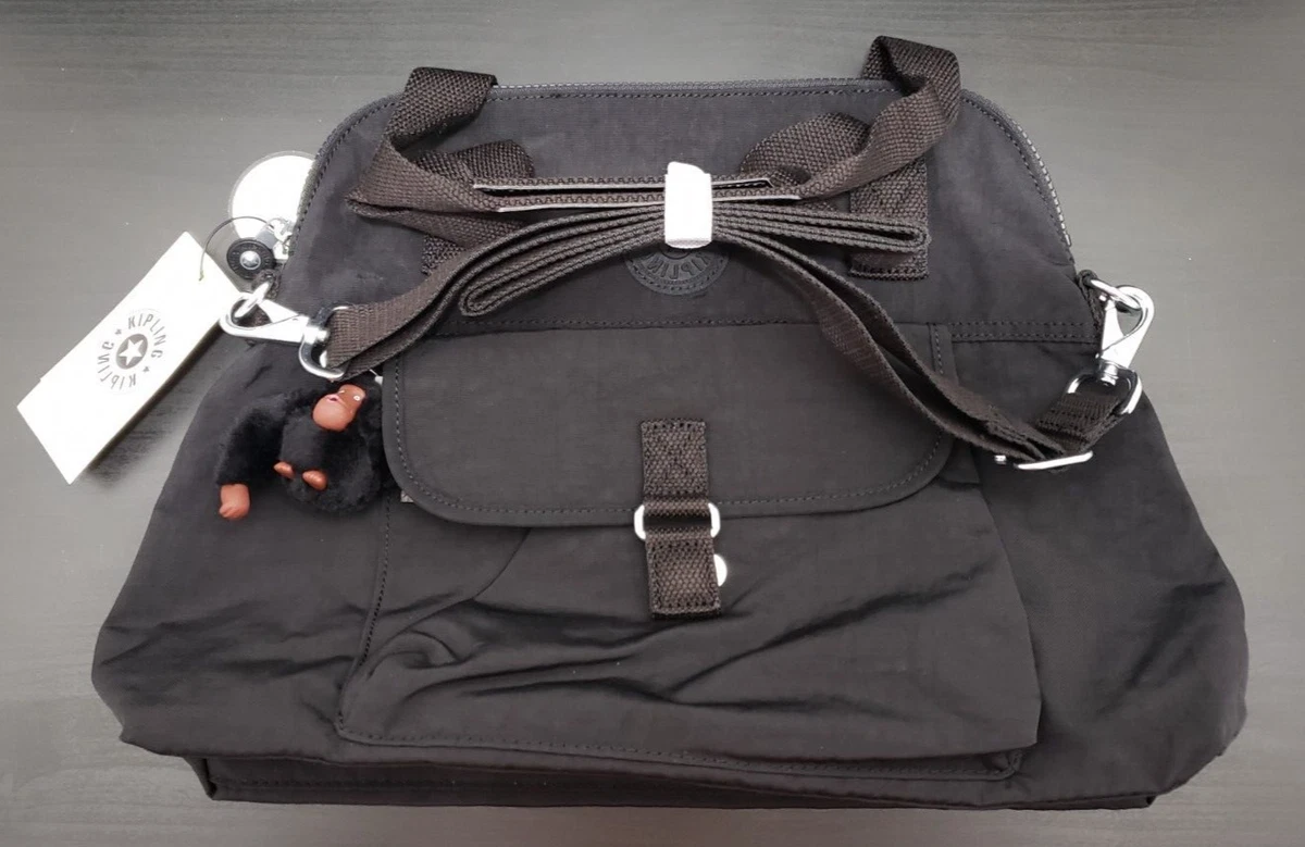 Kipling HB6297 Pahneiro Crossbody Shoulder Bag Purse Black Tonal