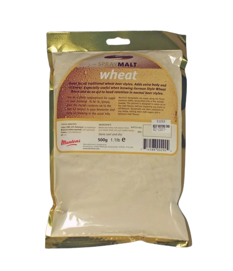 Muntons Wheat Dried Spraymalt Extract 500g Sugar Beer Making Home Brew