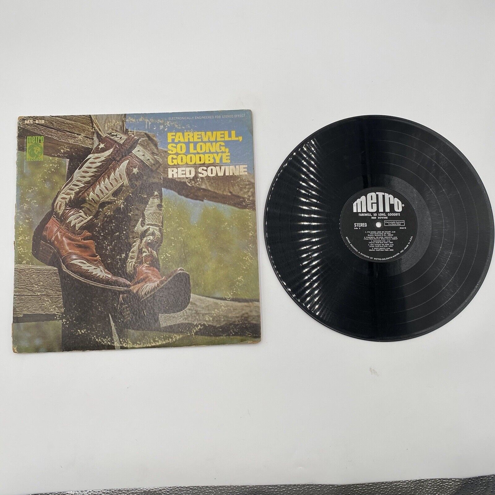 RED SOVINE Farewell So Long Goodbye 1967 Vintage Vinyl LP Record Metro MS-618
