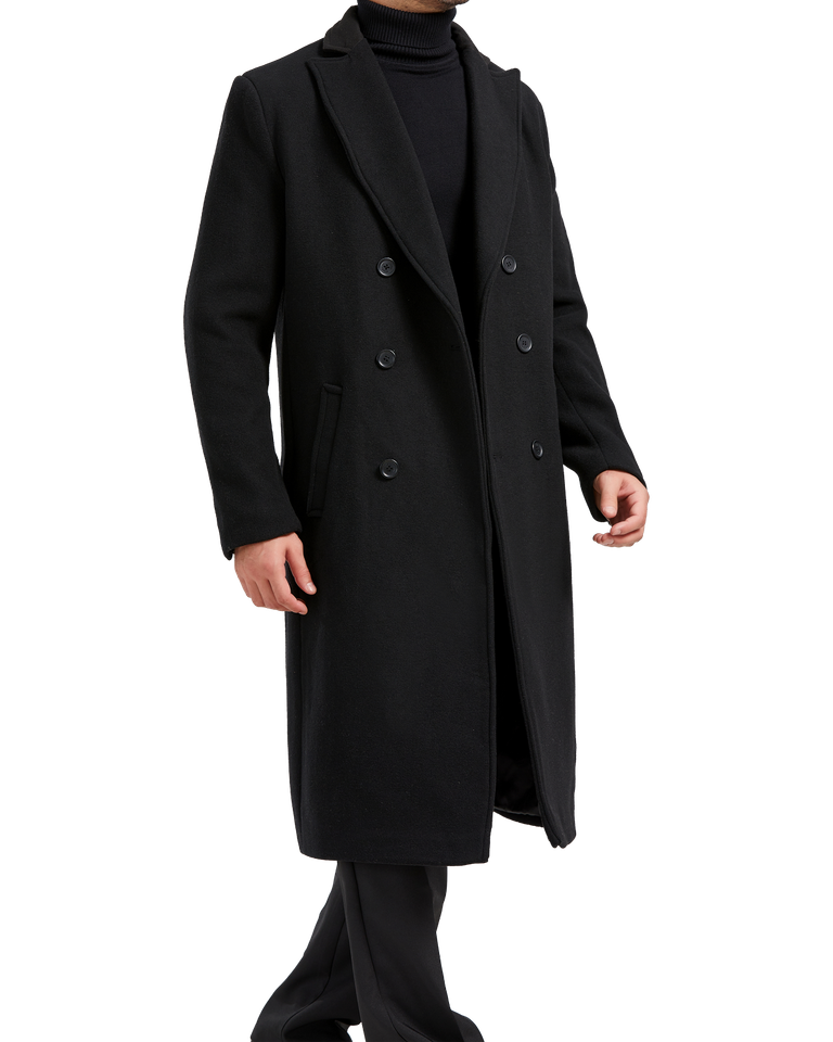 Men's Double-Breasted Wool Long Coat main image 1