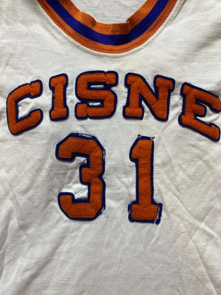 VTG Wilson Jersey Youth 38 Small Beige Cisne #31 Sewn Patches Sporty USA Girls - Image 2 of 4