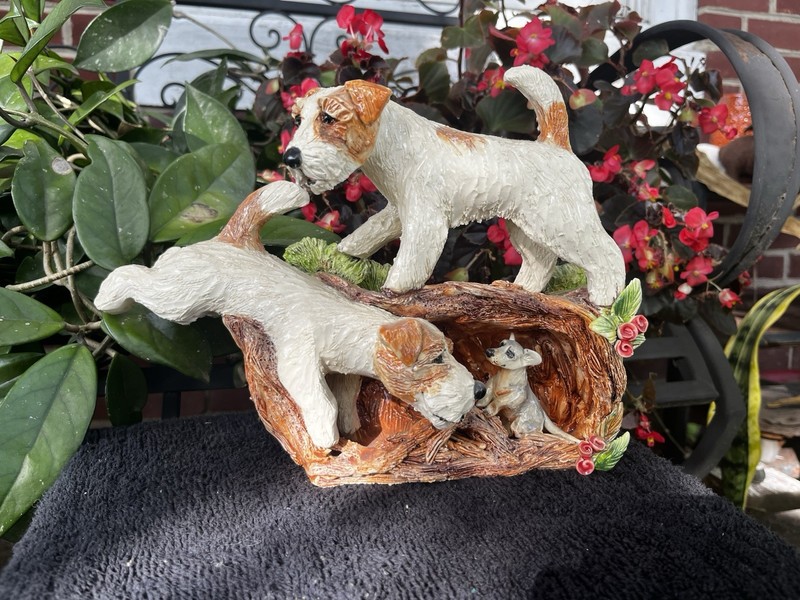 Jack Russell Terrier . Russell Terrier.  Handsculpted OOAK  Ceramic.