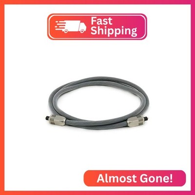 Premium S/PDIF (Toslink) Digital Optical Audio Cable - Silver - 6ft | Heavy Duty