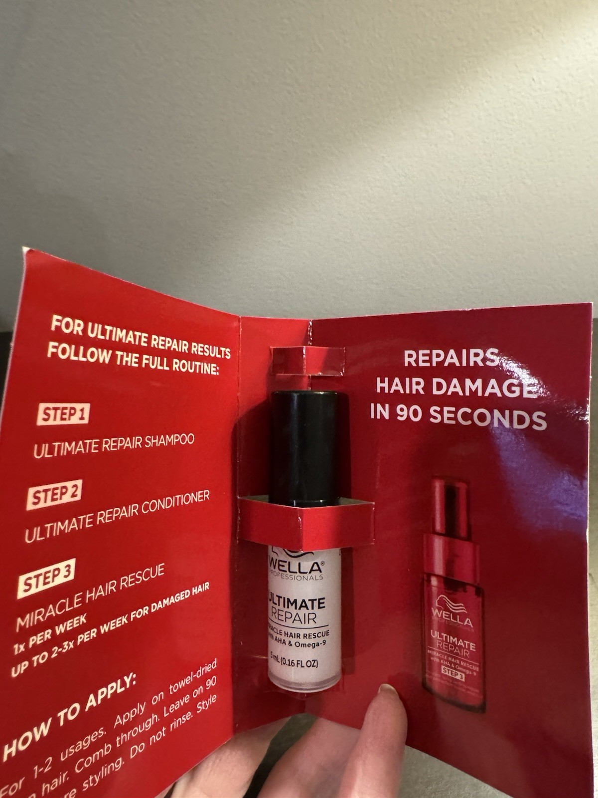 Wella Ultimate Repair Miracle Hair Rescue Spray .16 oz 5 ml Sample Size NEW