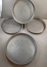 Lot 4 Commercial Aluminum Deep Dish Pizza Pans Cake 12'' And 14" Free Shipping