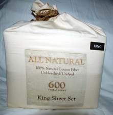 ALL NATURAL king Sheet Set 100 600TC Color Natural 4-PC/set