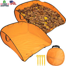 2 Pack 140 Gallon Pop Up Leaf Collector Foldable Yard Waste Bags Garden Cleanup