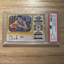 2022 Contenders Optic Chet Holmgren Rookie Ticket Auto Gold Wave /10 Psa 8.5