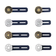 Expander Button 8 PCS Waist Extender Adjustable Elastic No Sew Jeans Pant Metal