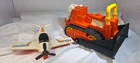 VTG Fisher Price Bulldozer Model 311 Husky Helper & #306 Plane Circa 1970's