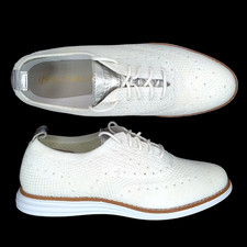 Cole Haan Original Grand Wingtip Oxford Stitchlite Shoes Size 6.5 Optic White