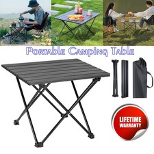Portable Outdoor Folding Camping Table Roll-up Picnic Table & Storage Bag Black