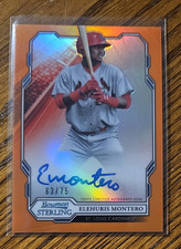 Elehuris Montero Auto -2019 Bowman Sterling Orange #/75  +Base Autograph BSPA-EM