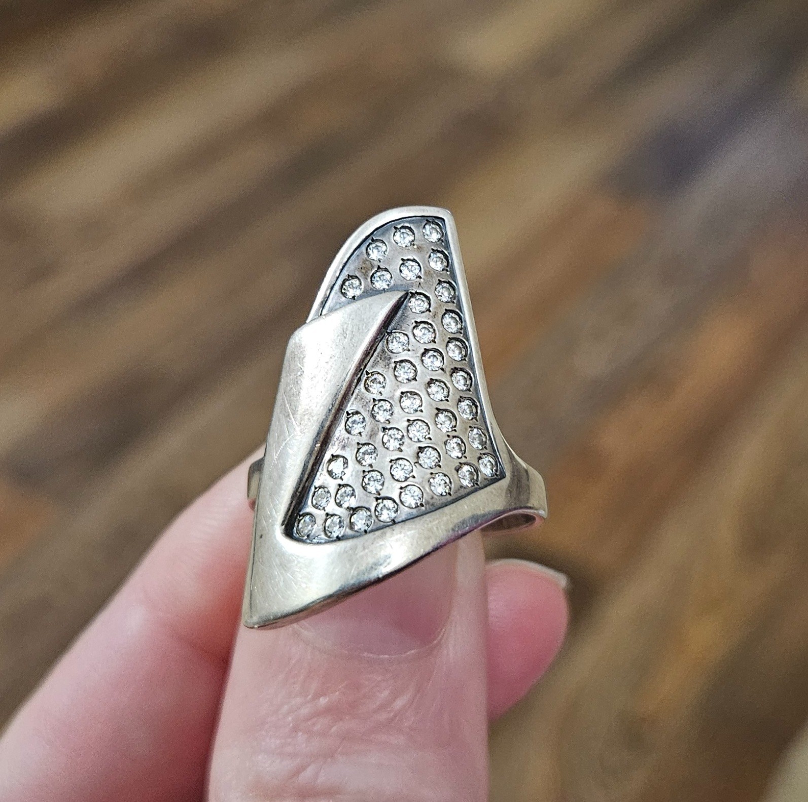 Massive sterling silver (925) statement vintage r… - image 5