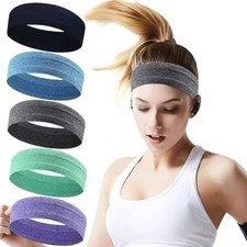 Sport Headbands for Women Men Solid Workout Headbands Silicone Non Slip