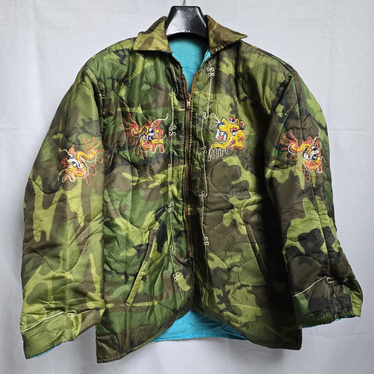 Vintage Vietnam 1970-71 Duc Pho Souvenir Tour Jacket Woobie Camo