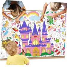 Party Activity Giant Coloring Poster,35x72Inch Drawing Paper oloring Princess