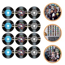  12 Pcs Decorative Records Aesthetic Wall Vintage Music Party Decoration