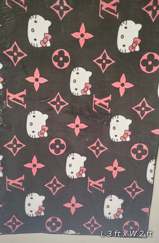 HELLO KITTY X Designer Custom Super Soft / Plush Fluffy Detailed Area Tuft Rug