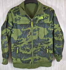 The North Face Green Camo Reversible Yukon Winter Jacket Coat Boy Youth L 14/16