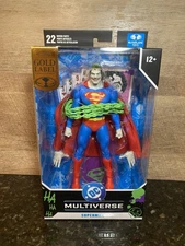 McFARLANE TOYS DC MULTIVERSE JOKERIZED SUPERMAN GOLD LABEL IN HAND!