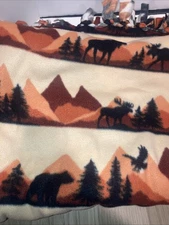 50x60 Fleece Blanket Double Sided Moose Blanket
