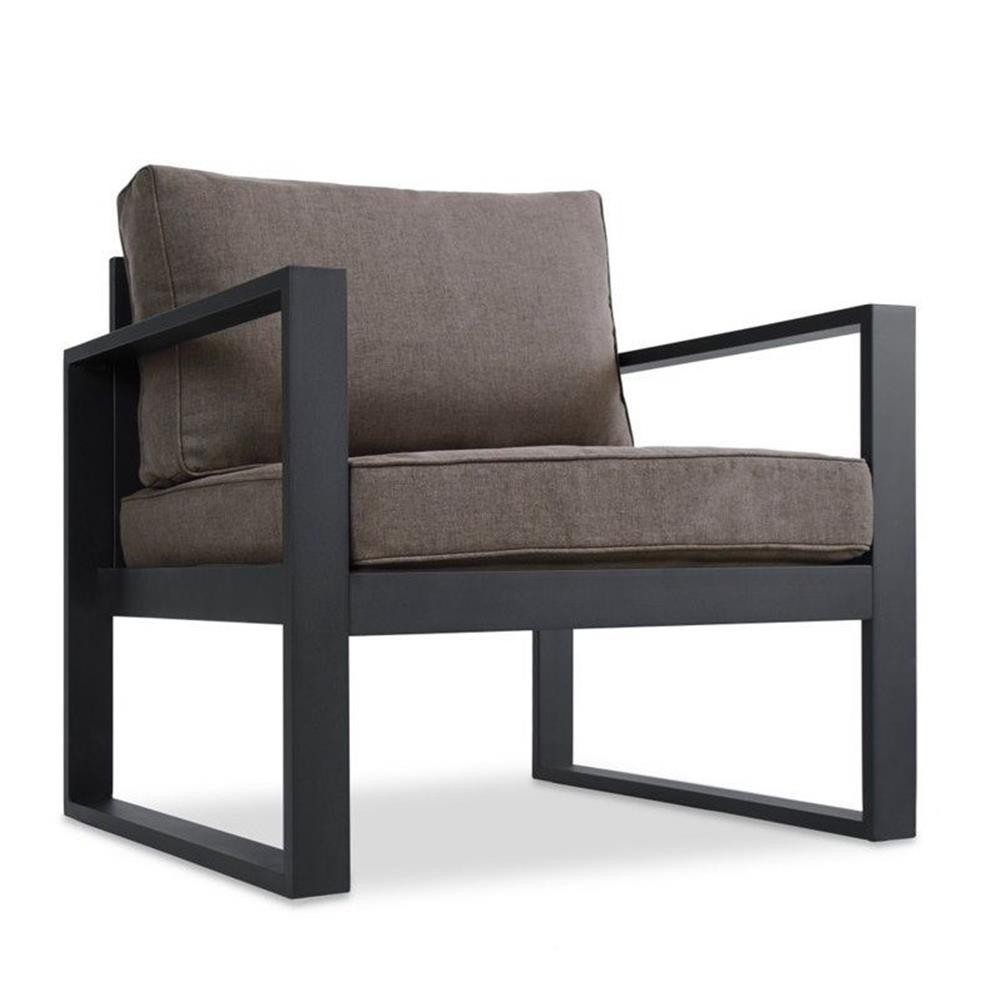 Real Flame Baltic Outdoor Chair in Black and Gray (Set of 2)