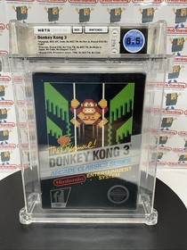 Donkey Kong 3 Arcade Classics Nintendo NES CIB Hangtab VGA WATA CGC Black Box DK
