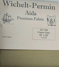 Premium AIDA Cross Stitch Fabric 14 Count Prairie Grain 18x 25……