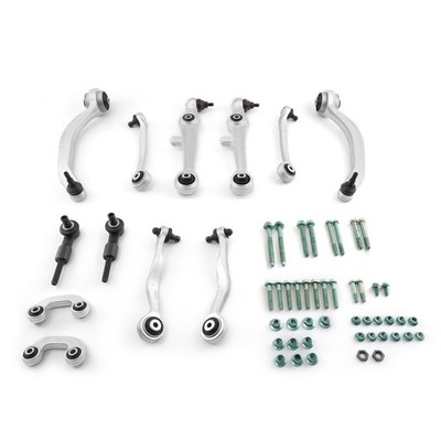 12PCS QUERLENKER SATZ VORNE OBEN UNTEN LH+RH FOR AUDI A4 8D A6 4B VW PASSAT 3B
