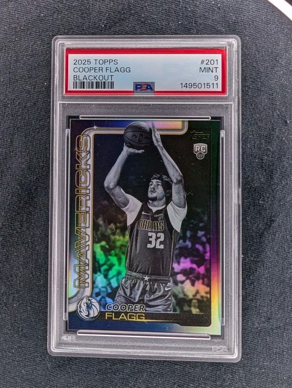 2025-26 Topps - Cooper Flagg #201 Blackout (RC) PSA 9