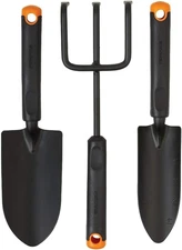 3-Piece Garden Tool Set - Trowel, Transplanter, Cultivator, Rust-Resistant Steel